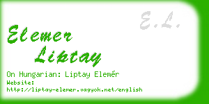 elemer liptay business card